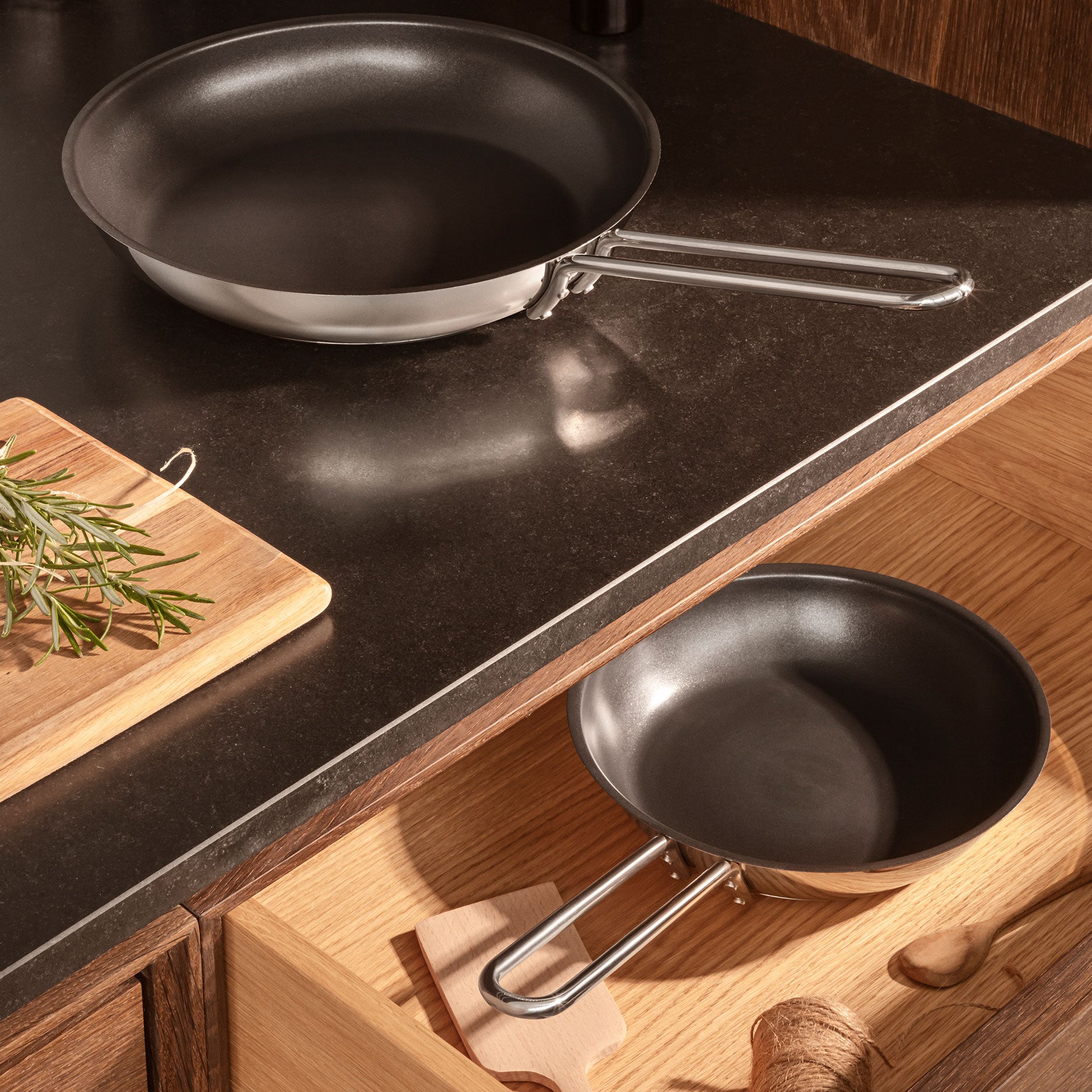 Bratpfanne Edelstahl Ø20 cm Anthaftbeschichtung